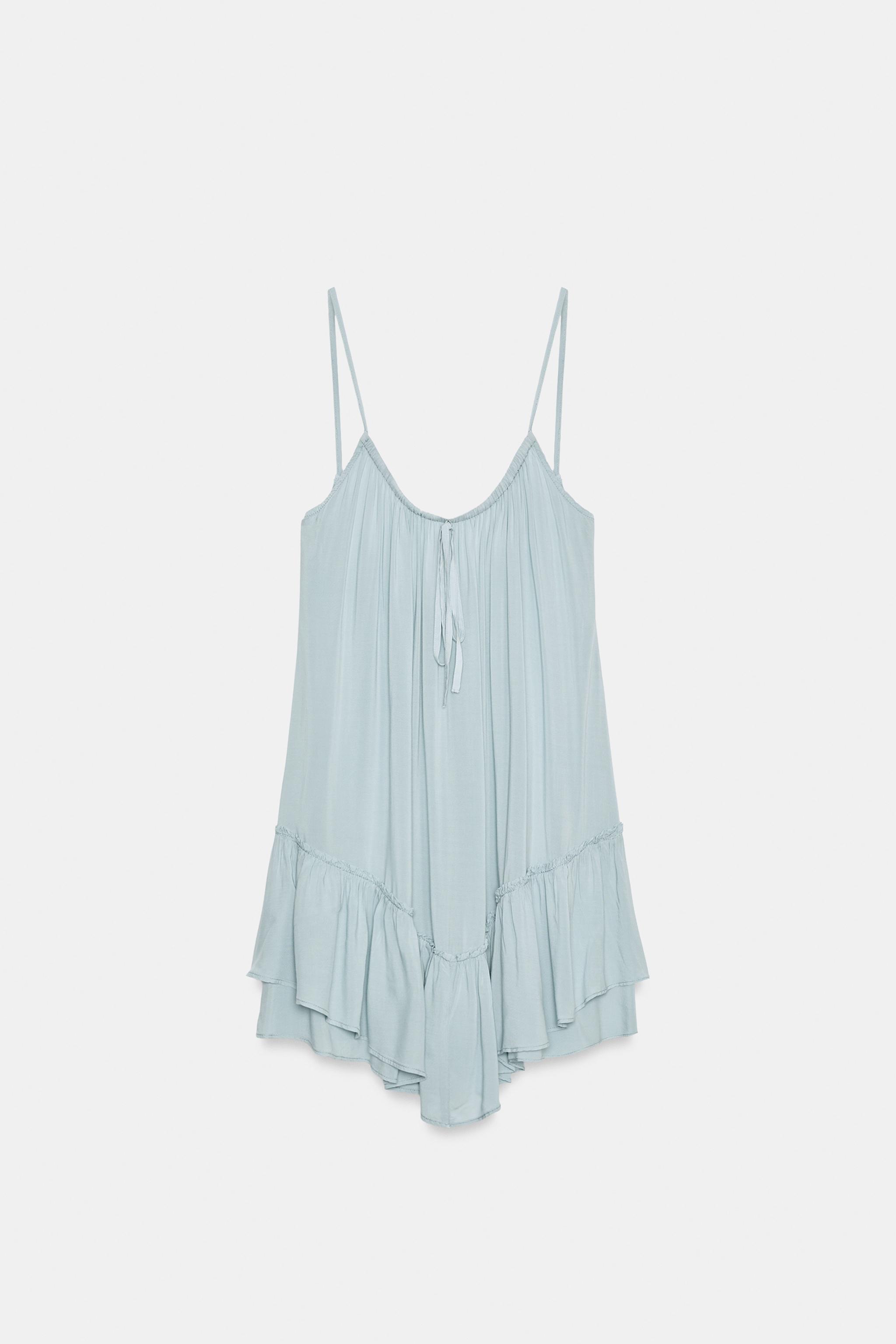 FLUID RUFFLED MINI DRESS